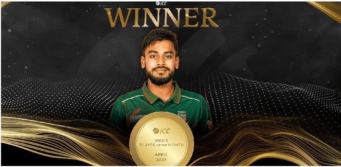 আইসিসি’র মাসসেরা খেলোয়াড় হলেন মিরাজ আইসিসি’র মাসসেরা খেলোয়াড় হলেন মিরাজ